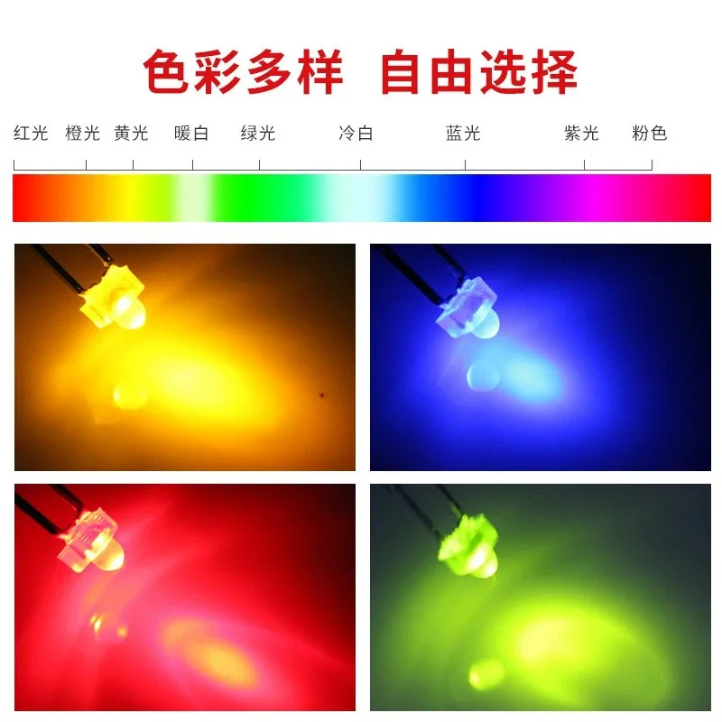 20pcs1.8mm Round Head Nipple Type Mini Micro LED Chip High Brightness LED Power Indicator Light Light Emitting Diode