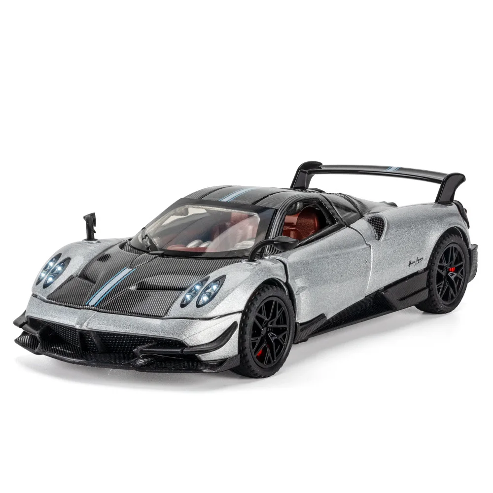 1:32 파가니 후아야 BC 존다 HP 합금 장난감 미니어처 모델 다이캐스트 자동차 문 열림 소리와 빛 풀백 스포츠카 컬렉션