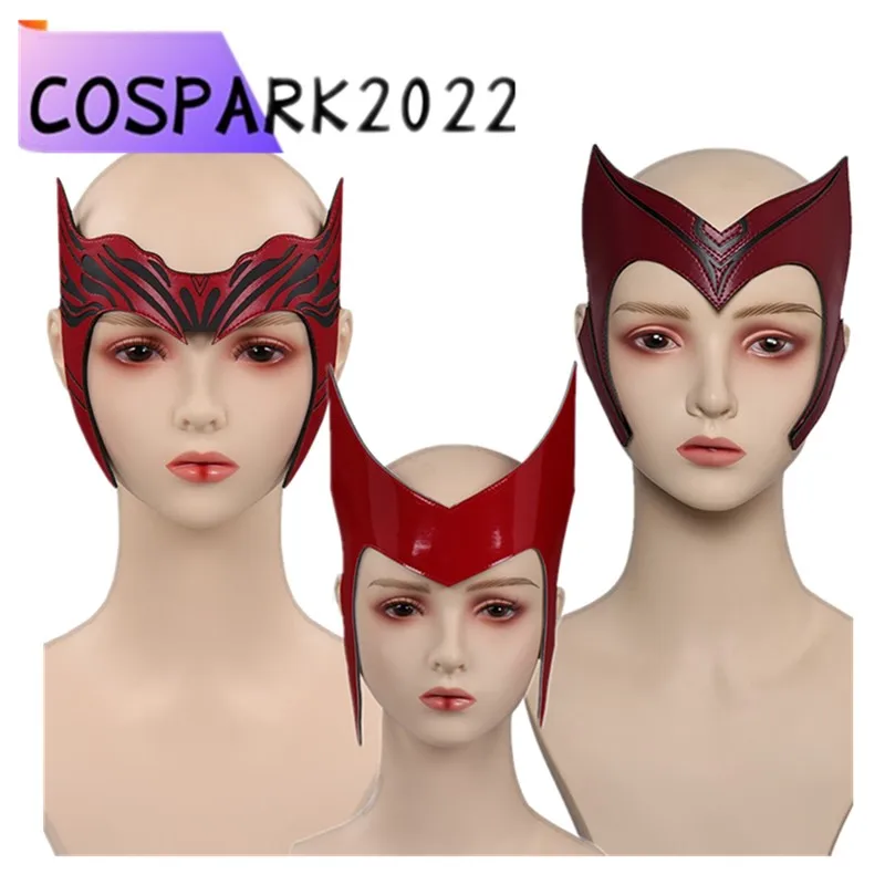 

Adult Scarlet Fantasy Witch Cosplay Mask Women Headband Costume Accessories Masquerade Halloween Headwear Party Headgear Gifts