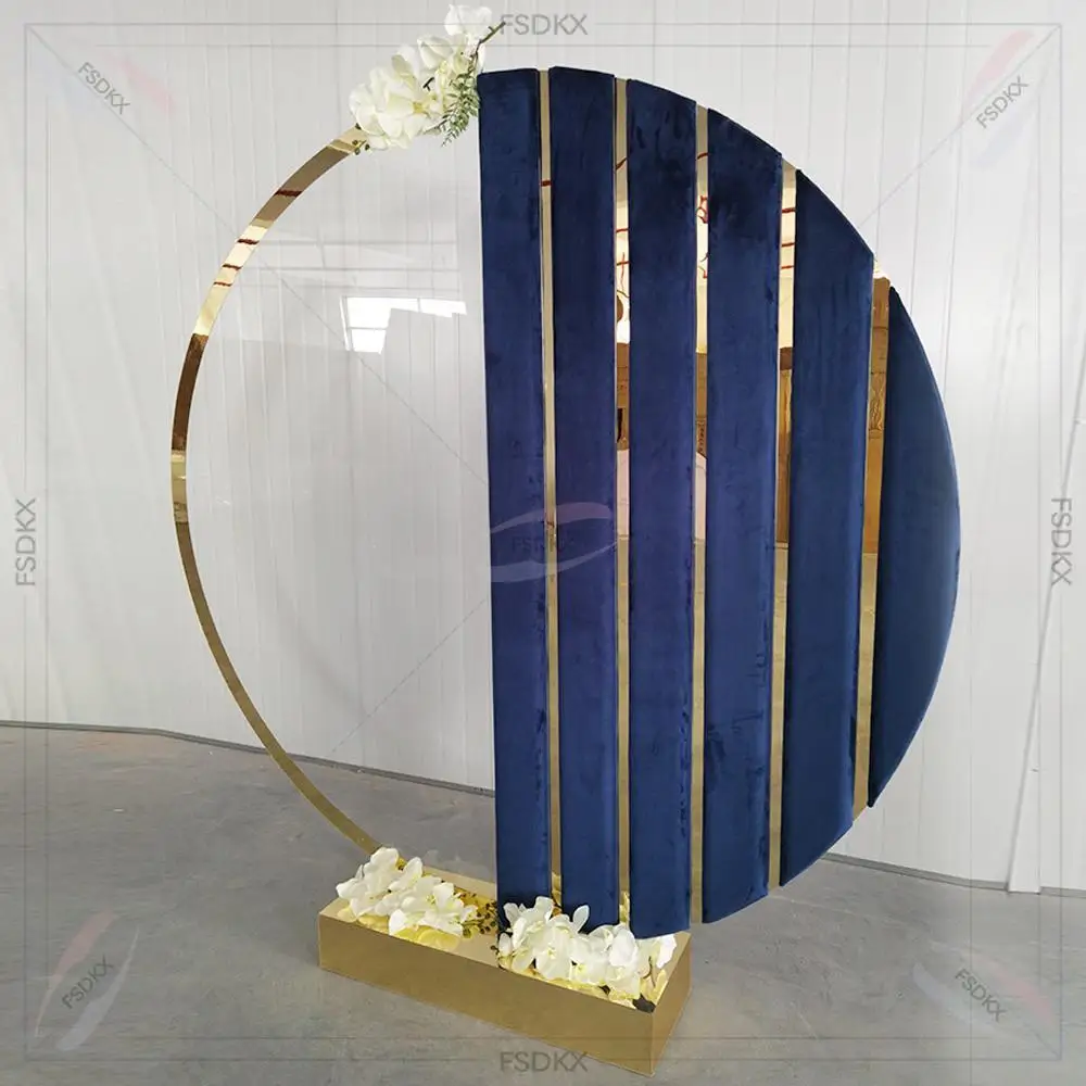 

Most Popular Custom Acrylic Wedding Stage Backdrop Round 3d Arch Backdrop Stand