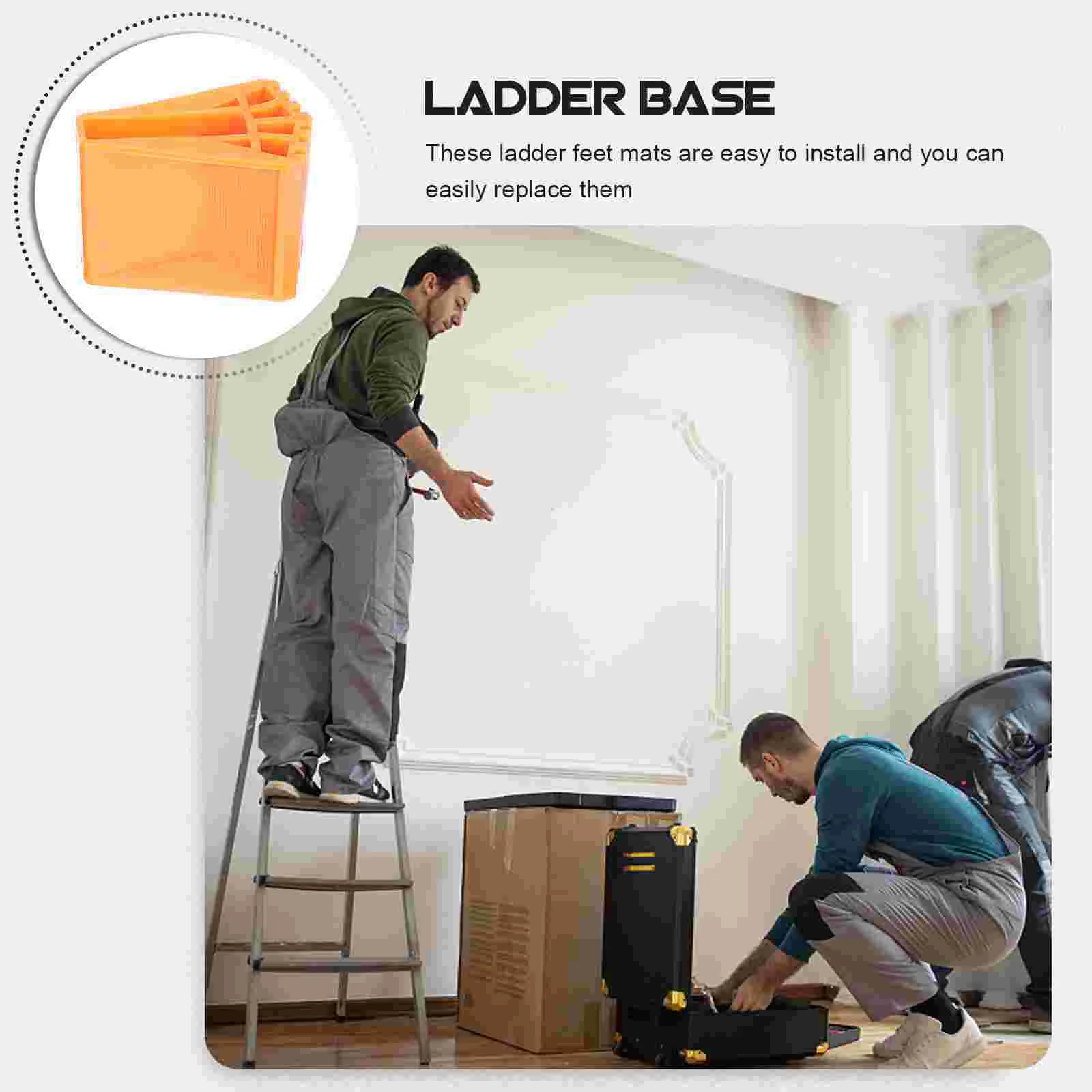 Ladder Feet Caps Rubber Mat Nonextension Accessories Sets End Bathroom Decor Protector Replacement Covers Foot Padsbumper Cover