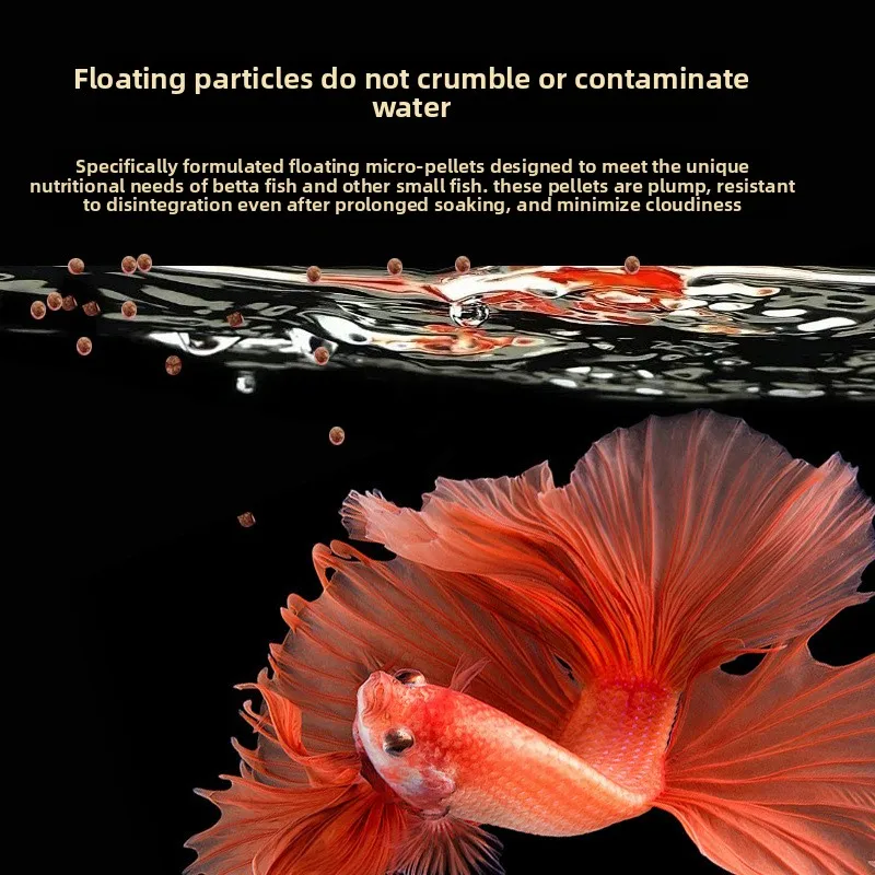 Zhipin Betta Fish Food, Floating Small Pellets for Siamese Fighting Fish, Color Enhancing Formula with Natural Enhancers