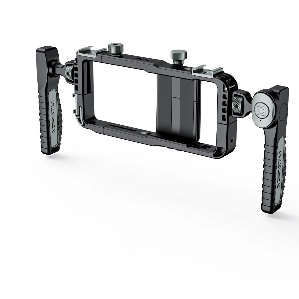 Universelles Smartphone-Video-Rig mit Griffen, 67 mm Filter-Adapter, Telefonkäfig für iPhone 14 13 15 Pro Max, Samsung S23 Ultra – Detail 9