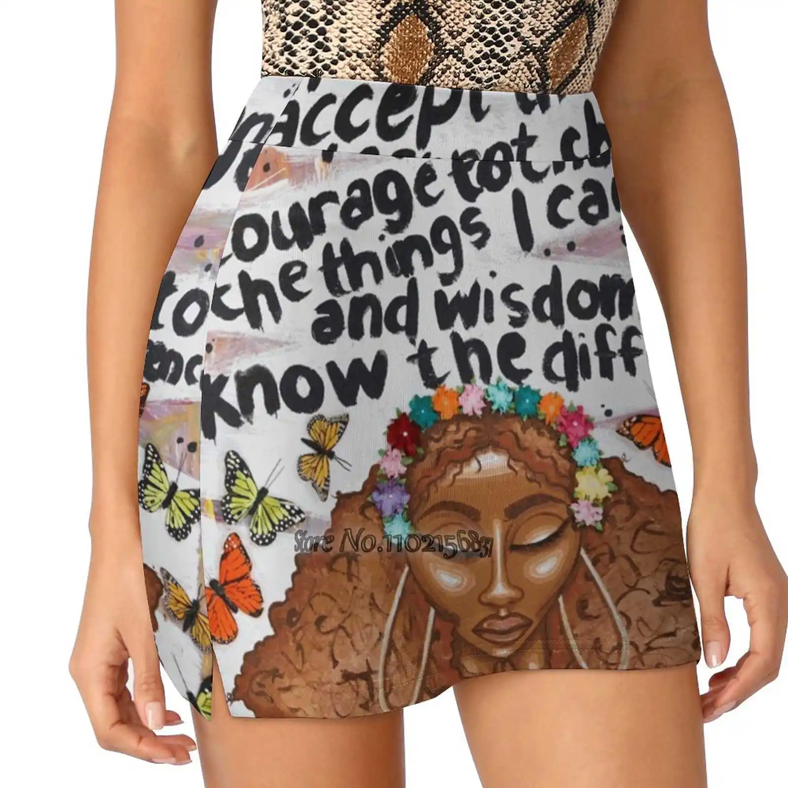 

Serenity Prayer S-4Xl Tennis Skirts Golf Fitness Athletic Shorts Skirt With Phone Pocket Aliya Michelle My Heart Your Art Afro