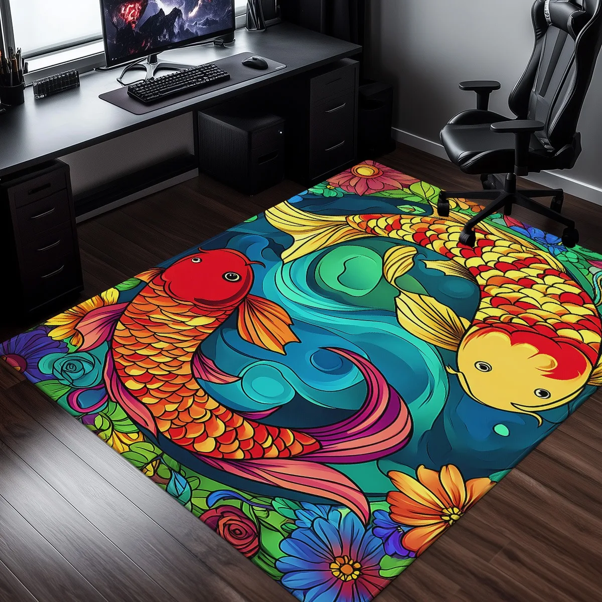 Vibrant Koi Fish Fl… - image