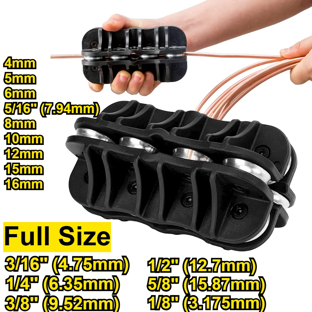 Full Size Handheld Tube Straightener Straightening Tool for Bent Coiled Tubing Compatible with Copper Stainless Steel Aluminum