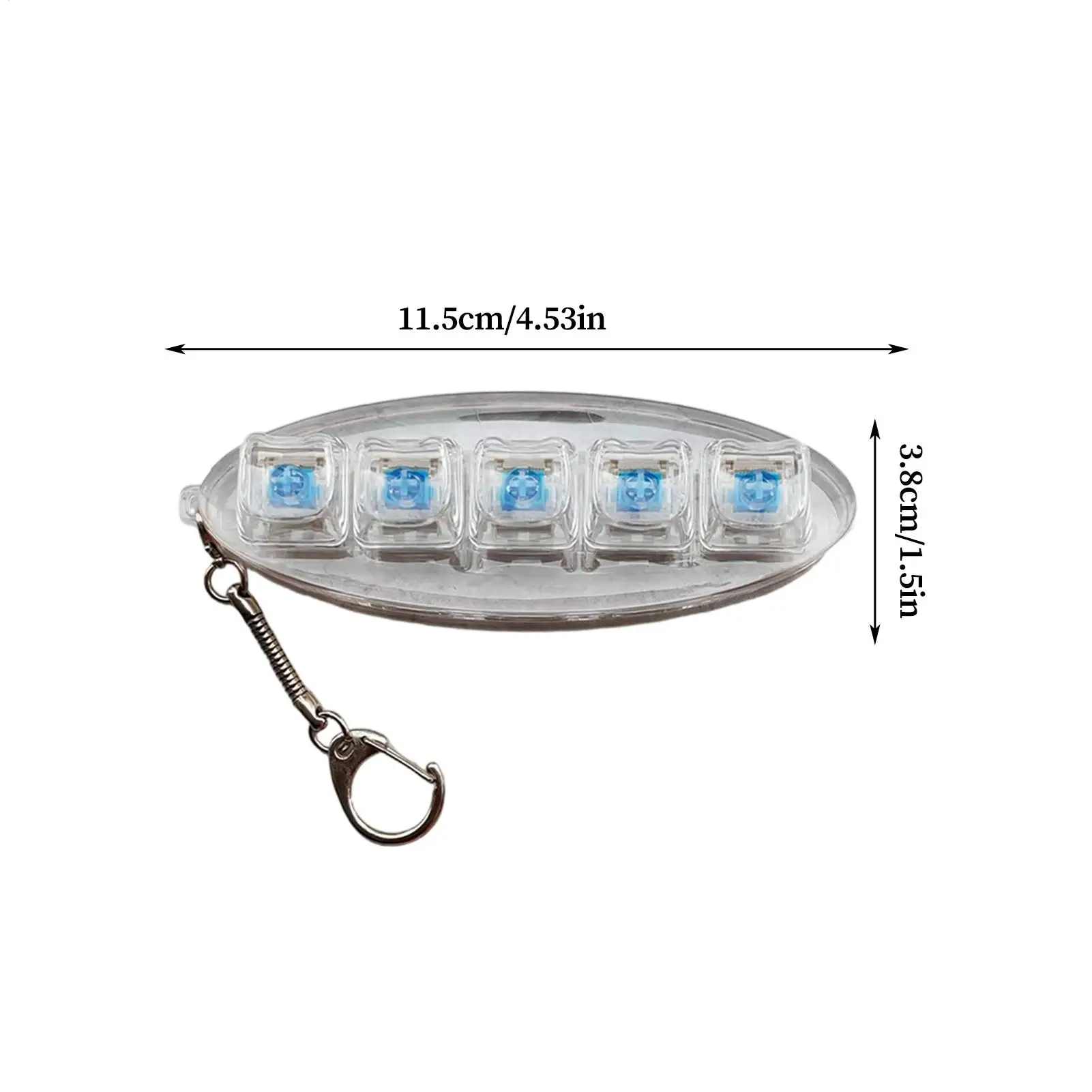 Tastiera da dito giocattolo meccanico portatile calma tastiera a 5 tasti portachiavi Fidget per donne adolescenti amici adulti viaggi a casa