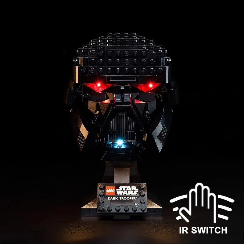 

Комплект светодиодного освещения без модели, подходящий для шлема LEGO Dark Trooper 75343 (не включает строительные блоки)