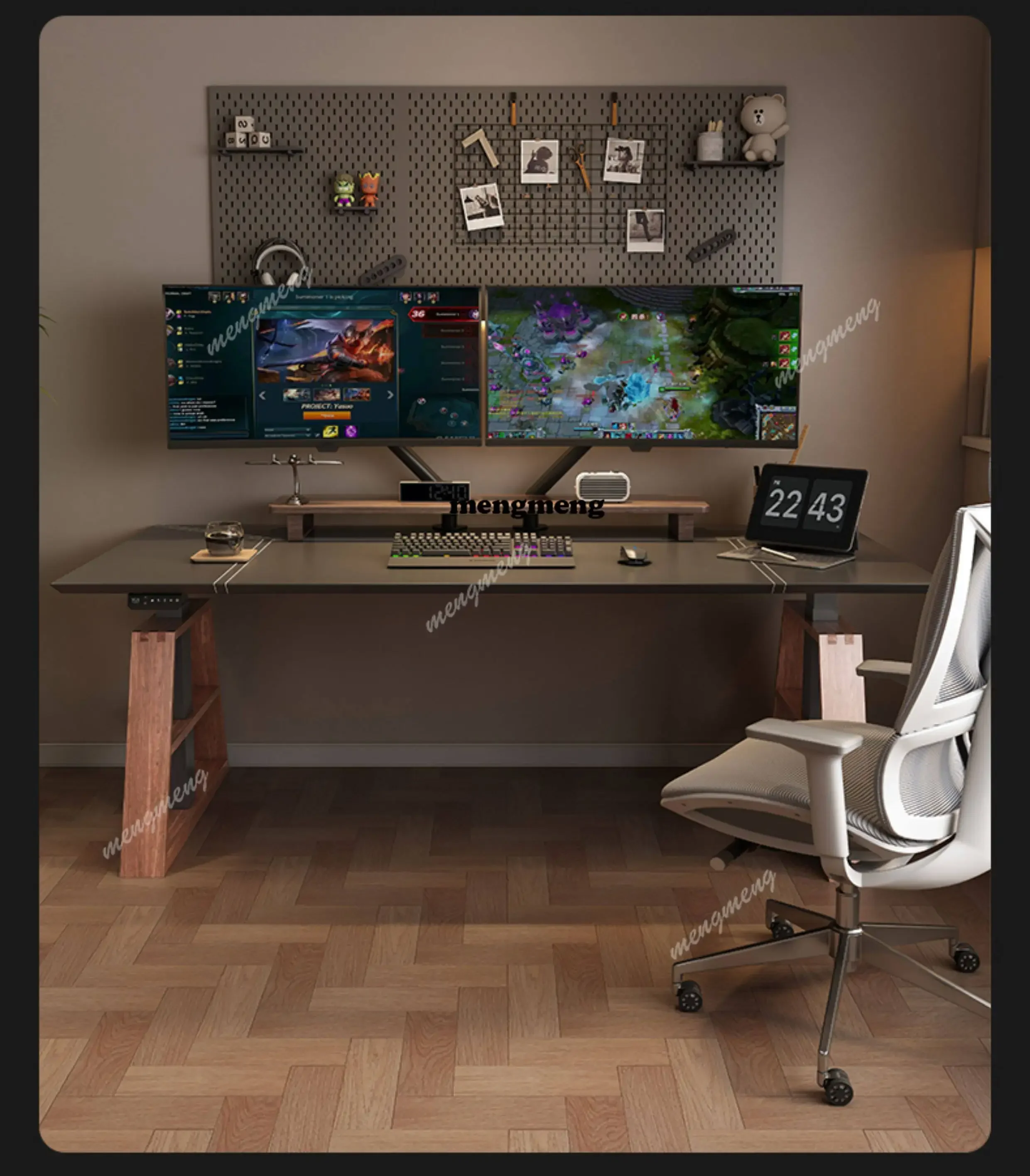 

New arrive Intelligent electric lift computer desk workbench office study e-sports home study bedroom desk