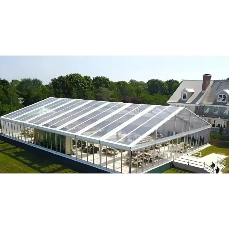 Easyinstall 16M Outdoor Aluminum Black Frame Glass Hall Orangery Tents Party Wedding Marquee Tent Event Travel