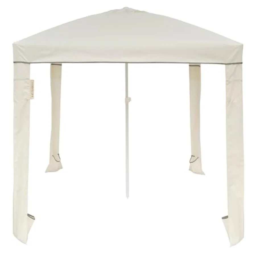 

Пляжная беседка-укрытие от солнца из полиэстера со стальным и стекловолоконным каркасом, кремового цвета, 11 фунтов, 78,74 x 78,74 x 90,55 дюймов, защита от УФ-излучения UPF50