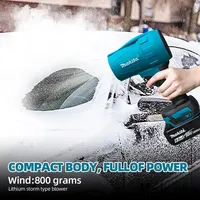 Makita 30000RPM Violent Blower Turbo Jet Fan 18V Electric Air Duster Wind Speed Turbo Rechargeable with Light Car Cleanin Tool