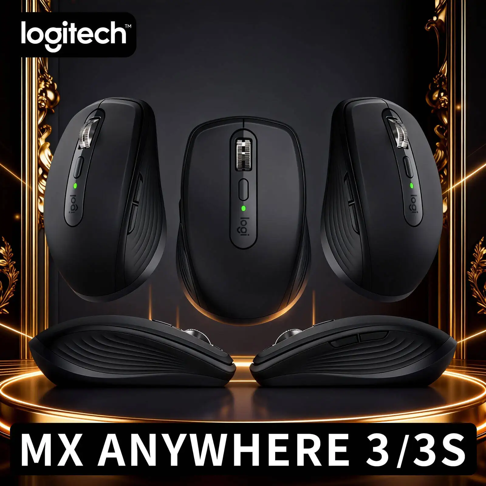 Creator MX Anywhere 3S - 8K DPI, MagSpeed Scroll, USB-C Fast Charge, Ideal for Beauty Shop Window Display Studio Task Force