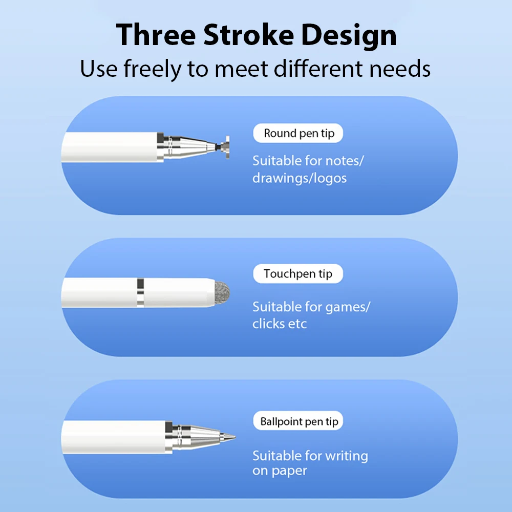 قلم مغناطيسي عالمي 3 في 1 لنظام Android IOS قلم شاشة لمس سعوي لهاتف لوحة الهاتف اللوحي iPhone iPad قلم الكتابة #5