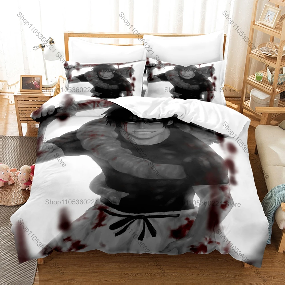 Cool 3D Printed Toji Fushiguro Sorcerer Killer Character Bedding 3Pcs 1 Quilt Cover & 2 Pillowcases All Season Anime Fan Home De