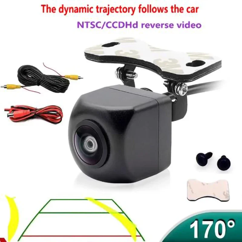 Universal CCD intelligent HD dynamic trajectory 170 degree car camera glass lens waterproof effect