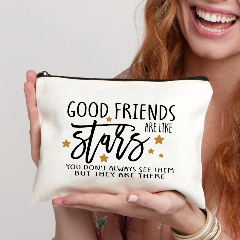 Funny Slogan Pouch Cosmetic Bag Zipped Pencil Case Snacks Makeup Bags Snack Bag Organizer Purse Gift Makeup Case for Friends