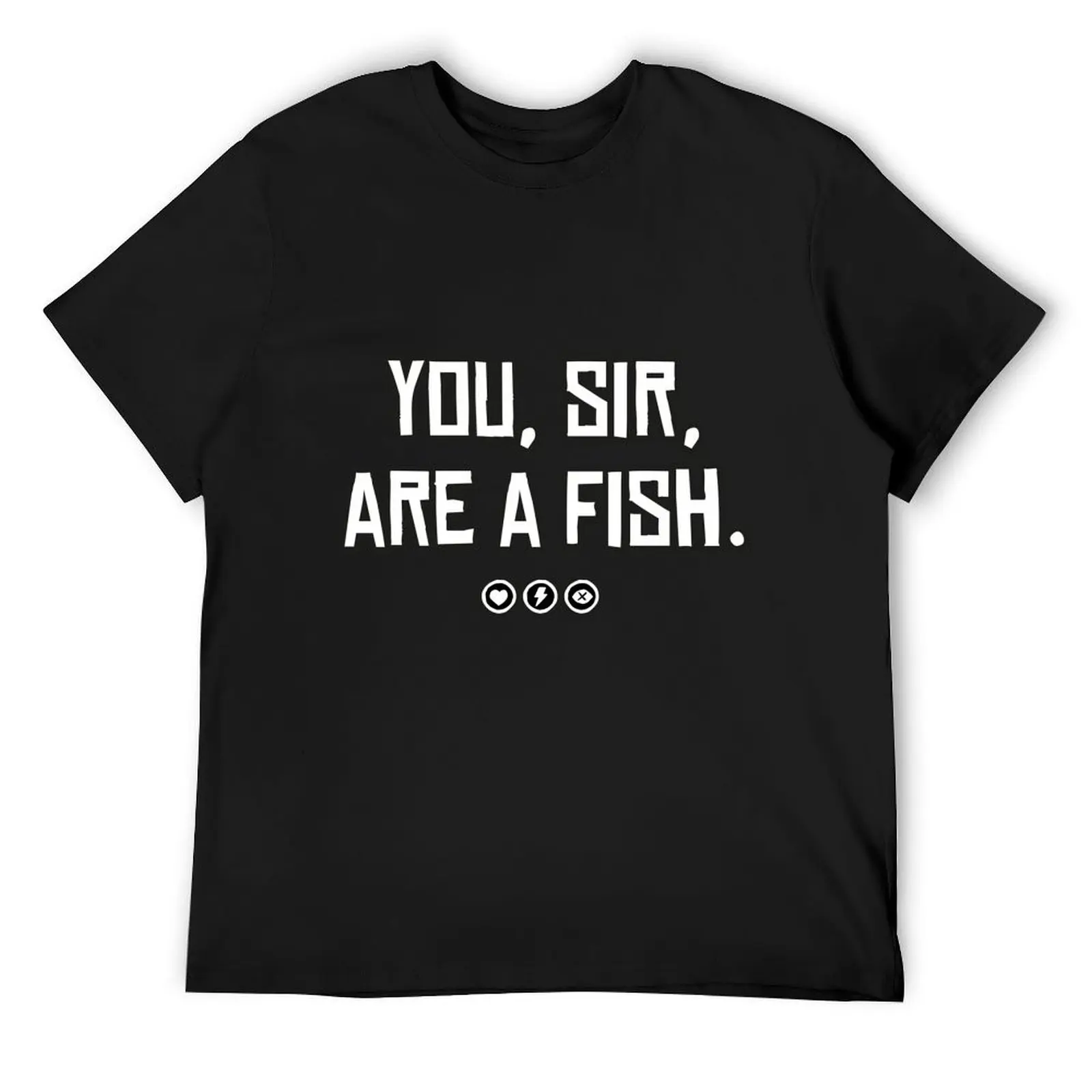 You, sir, are a fish | Red Dead Redemption 2 Inspired Design T-Shirt tops blue archive big and tall t shirts for men