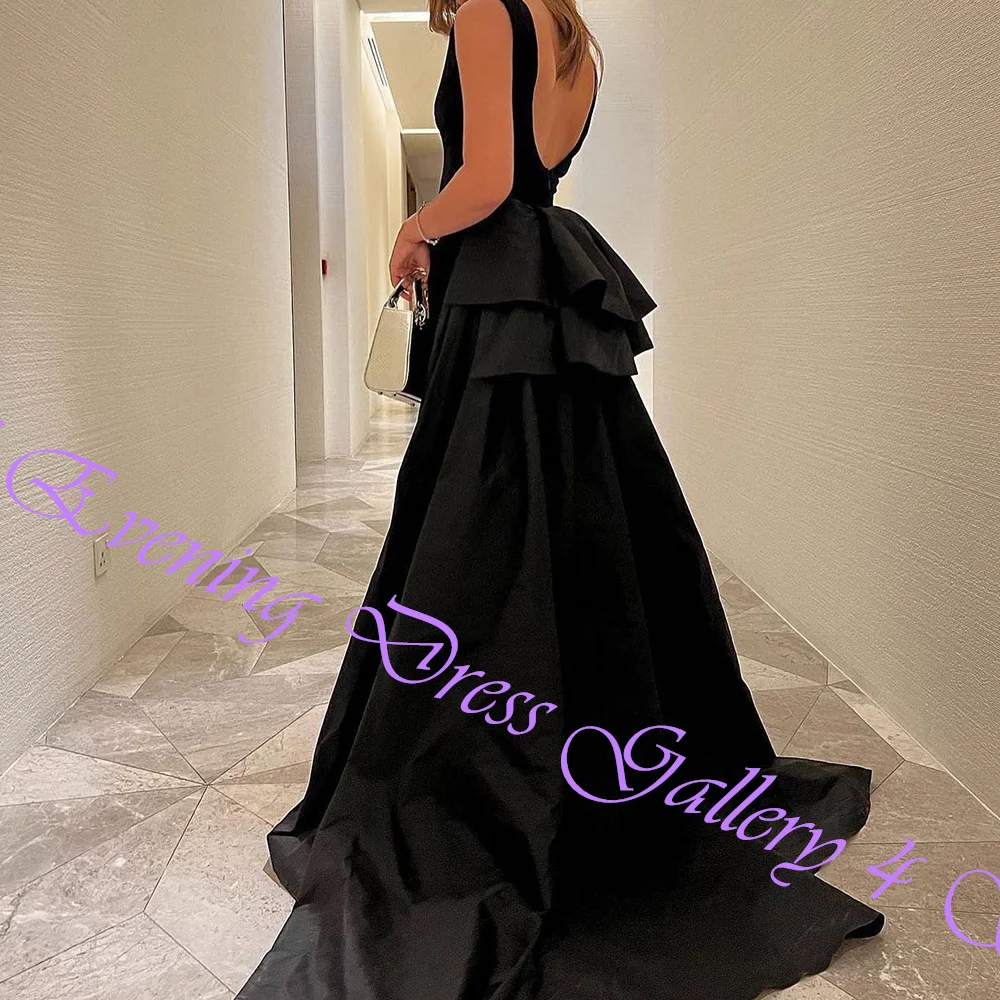 Customized Temperament Draped Crew Neck Floor Length Evening Dress Straight Jersey Sleeveless Sweep Train Vestidos Para Mujer