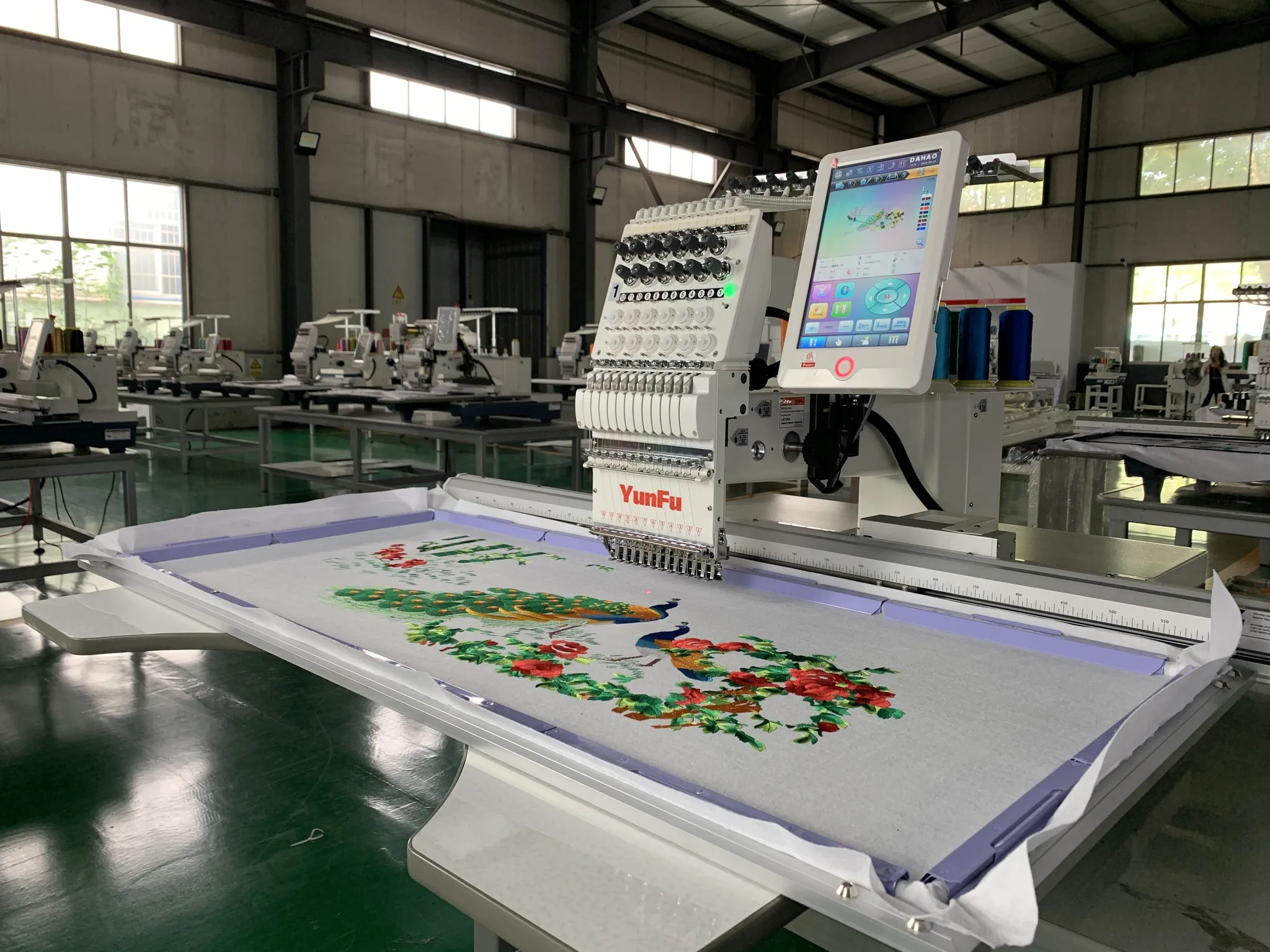 Door to Door Shipping 12 15 Needles Big Embroidery Area 1200*500 Computerized Single Head Cap Embroidery Machine