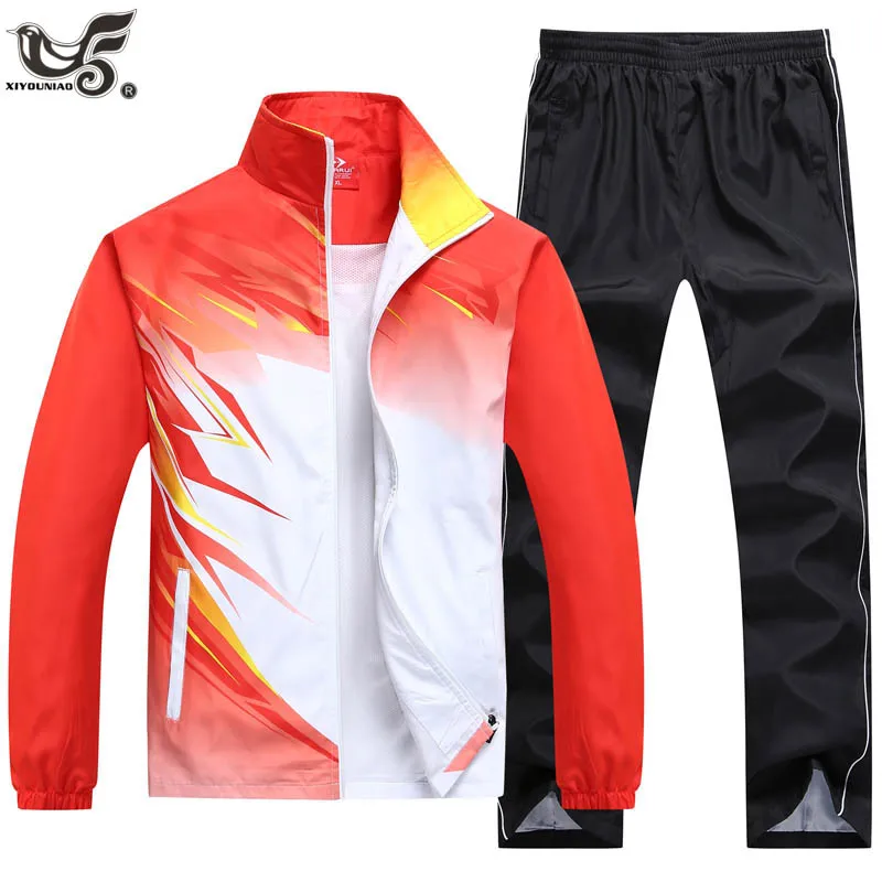 Men Tracksuit New Spring Autumn Sportswear Joggers Running Set Basketball Sports Suit Casual Sweatsuit Jacket+Pants Men Clothing