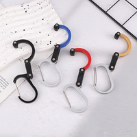 Multifunctional Aluminum Alloy D Type Carabiner 360 Degree Rotary Quick-hanging Carabiner Buckle Hybrid Gear Clip Outdoor Gadget