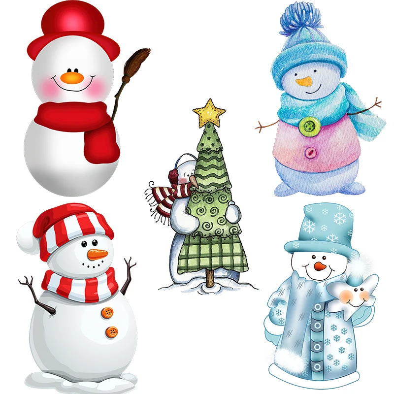 Three Ratels CD3 Cute cartoon snowman children's bedroom winter decorative sticker toilet decal PVC waterproof self-adhesive