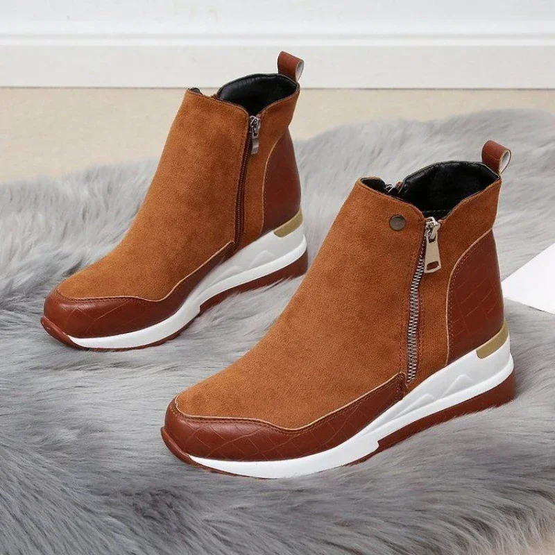 Fashion Winter Ladies Shoes New Arrival 2023 Warm Womens Boots Platform Snow Ankle Boots for Girls Wedge Heels for Women