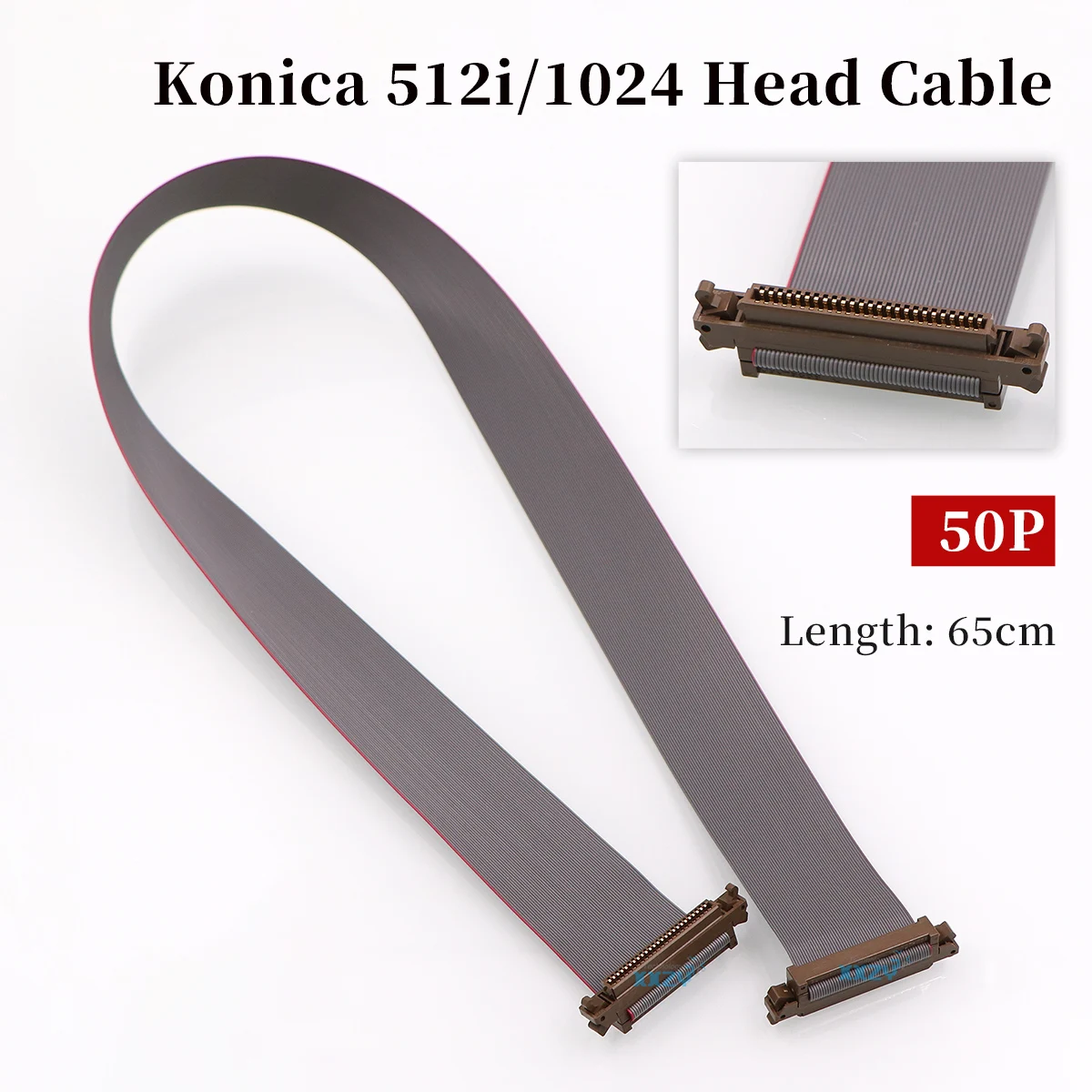 Konica 512i Head Cable 50Pins for Flora Liyu Inkjet Printer KM1024 Printhead Data Cable 50P 65CM for UV Printer