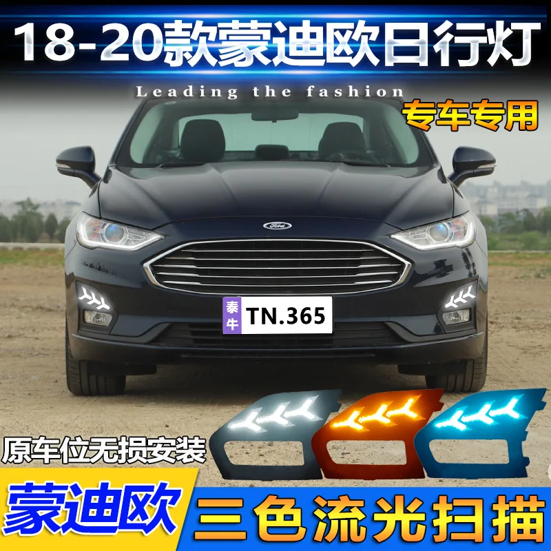 

1set car accessories bumper headlight for Ford Mondeo fog light Fusion lamp LED 2018~2020y for Ford Mondeo daytime head lamp