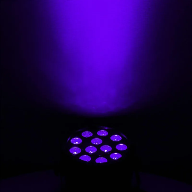 Mini UV Black Light Par 12 LED Blacklight Remote DMX512 Control For Glow In The Dark Home Party Halloween Christmas Fluorescent