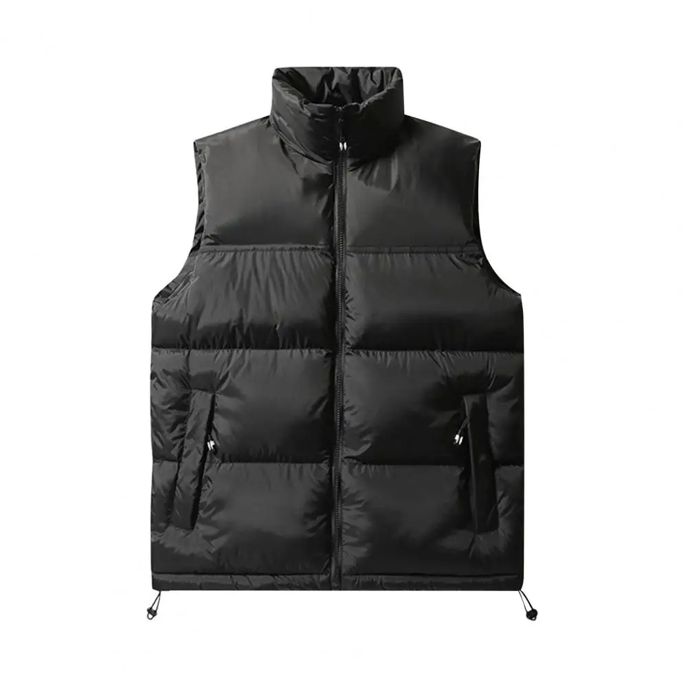 Fibrglawith-Gilet en coton à proximité réglable pour homme, ourlet WString, col montant, poches, patte zippée, fibrfor A