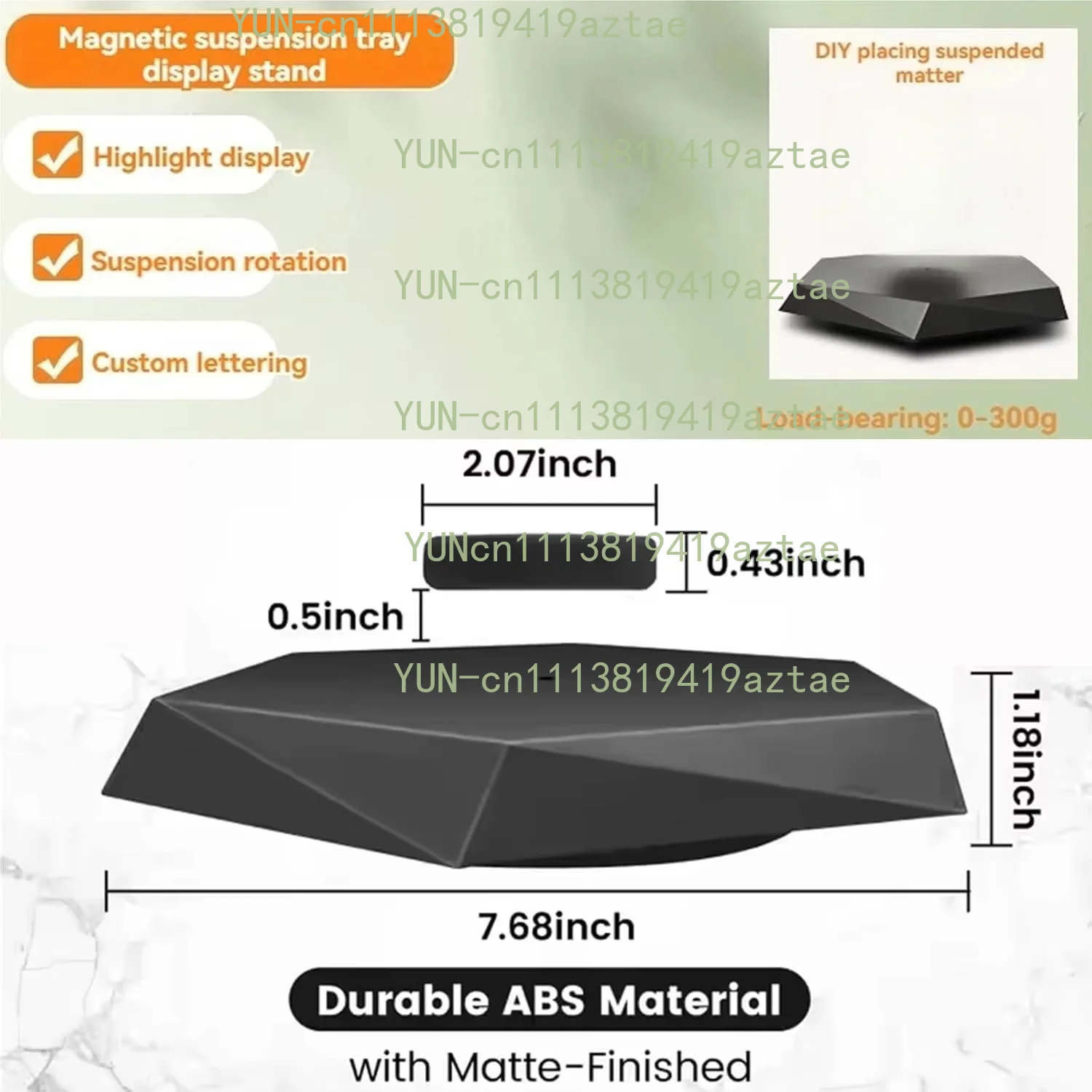 Magnetic Levitation Display Stand 360 Degree Fully Automatic Rotating Suspended Levitation Display Stand Load Bearing 0-400g