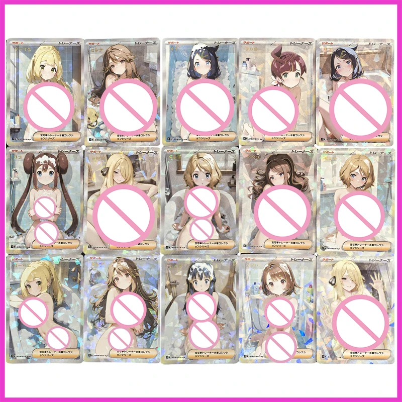 

Аниме Pokemon DIY ACG Game Коллекционные карты Lillie Cynthia Bea Nemona Sonia Iono Hilda Marnie Rosa Игрушки для мальчиков Подарки на день рождения