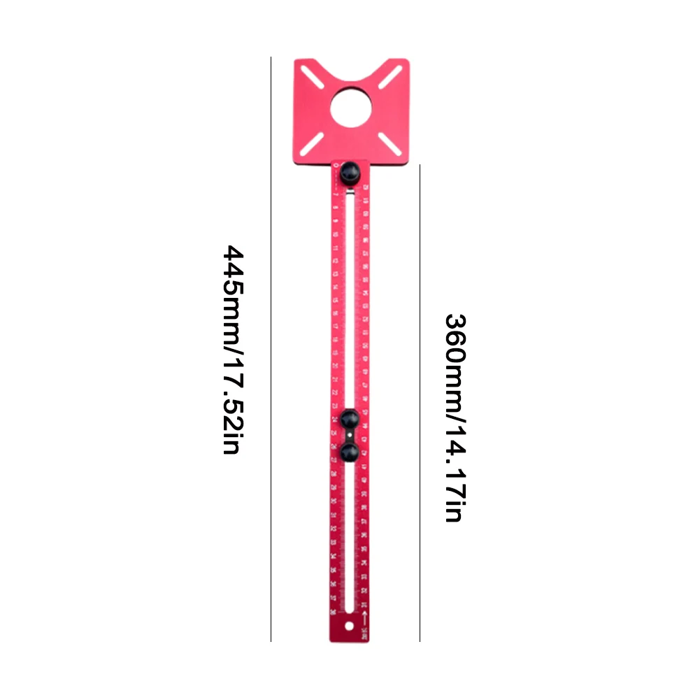 Router Milling Groove Bracket w/ Base Woodworking Router Circle Jig Aluminum Alloy Carpentry Circle Cutting Guide Board