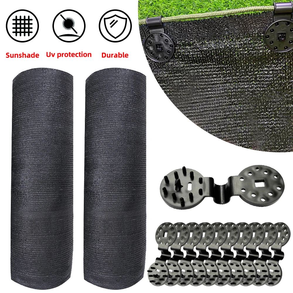 Garden Black Shade Cloth Set HDPE85% Shade UV Net, Sun Net Pergola, Plant Greenhouse, Garden, Patio, Canopy, Outdoor Parking Lot