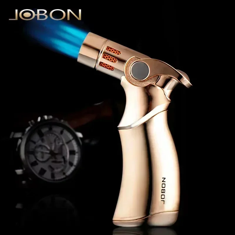 2026 Best Seller JOBON 4 Flame Jet Butane Gas Spray Gun Lighter Outdoor Windproof Metal Kitchen Baking BBQ Cigar Tool view 3