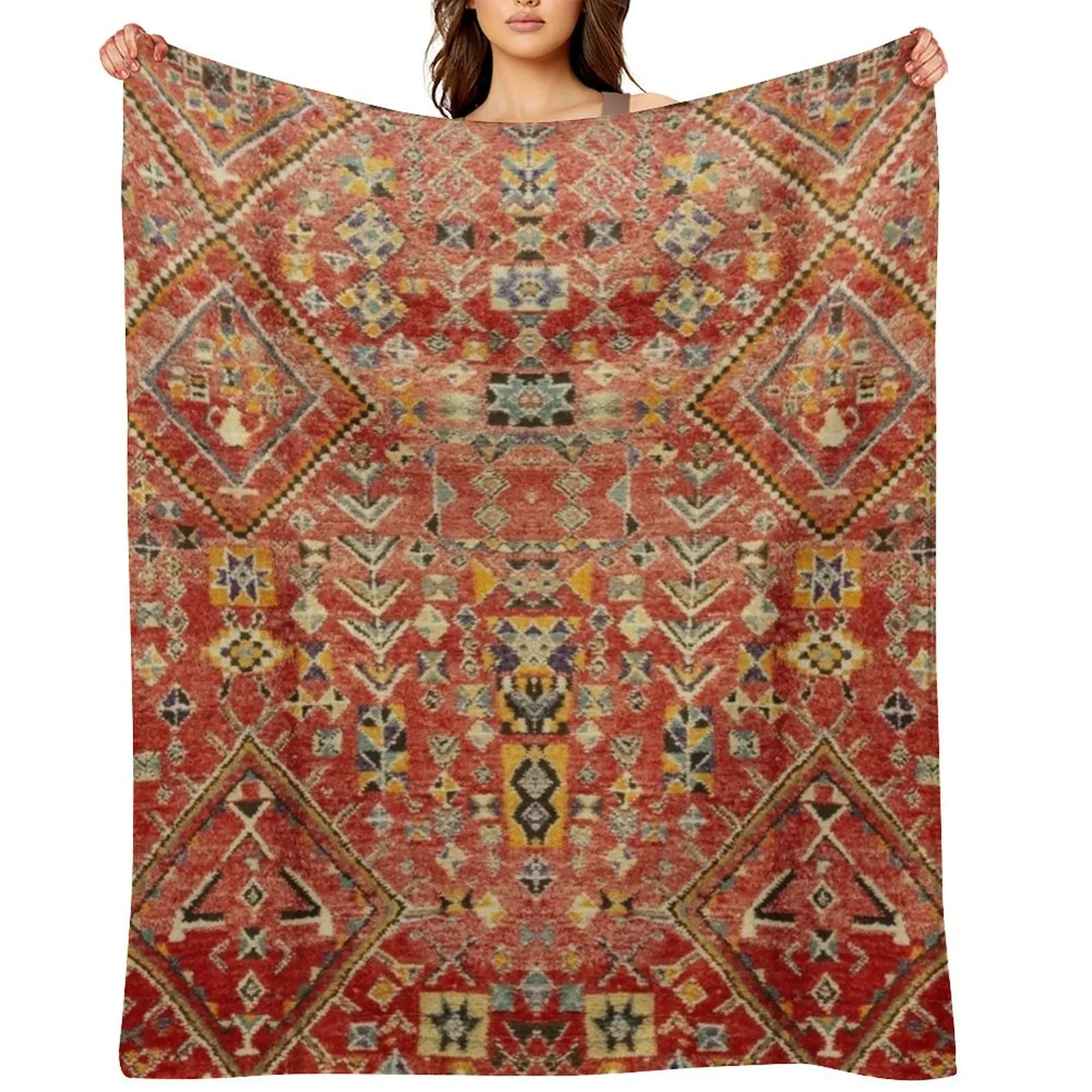 

Oriental Moroccan Design Throw Blanket Flannels sofa bed Giant Sofa Stuffeds Blankets