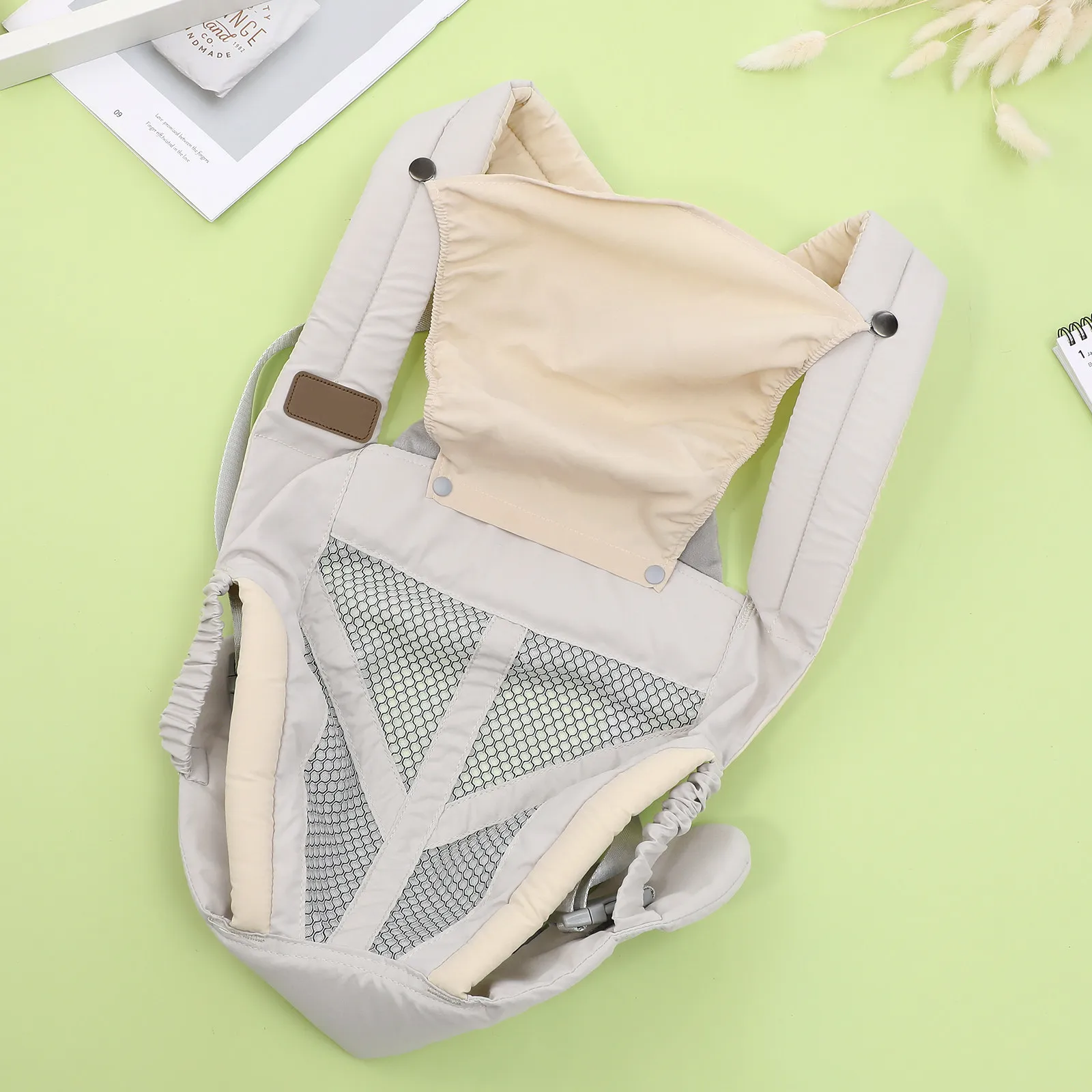 marsupio-leggero-grigio-per-neonati-porta-bebe-sicuro-e-comodo-da-neonato-a-bambino-per-uso-esterno