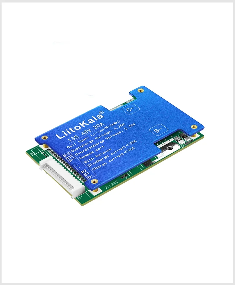 LiitoKala 13S 48V 30A Li-ion Lithium 18650 Battery Pack BMS PCB board PCM Balance Integrated Circuits Board for Arduino