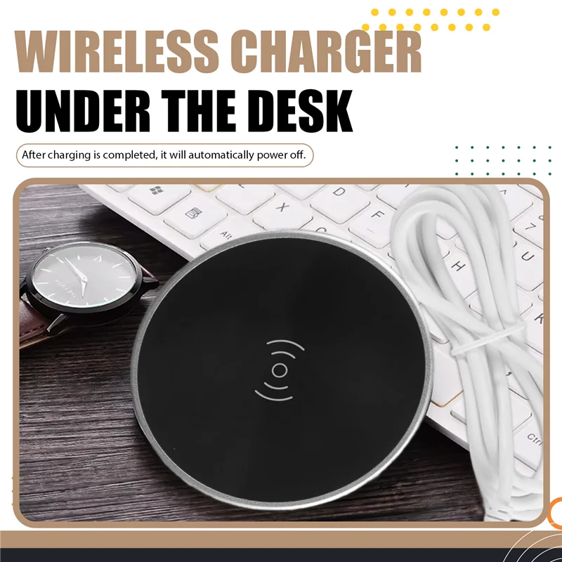 완전 무선 충전기 데스크탑 가구 내장형 고속 무선 충전기 고속 충전 휴대용 스마트폰용 데스크탑 내장
