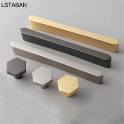 Zinc Alloy Kitchen Cabinet Handles Modern Minimalist Golden Black Drawer Handle Luxury Nordic Wardrobe Cabinet Drawer Pulls Knob