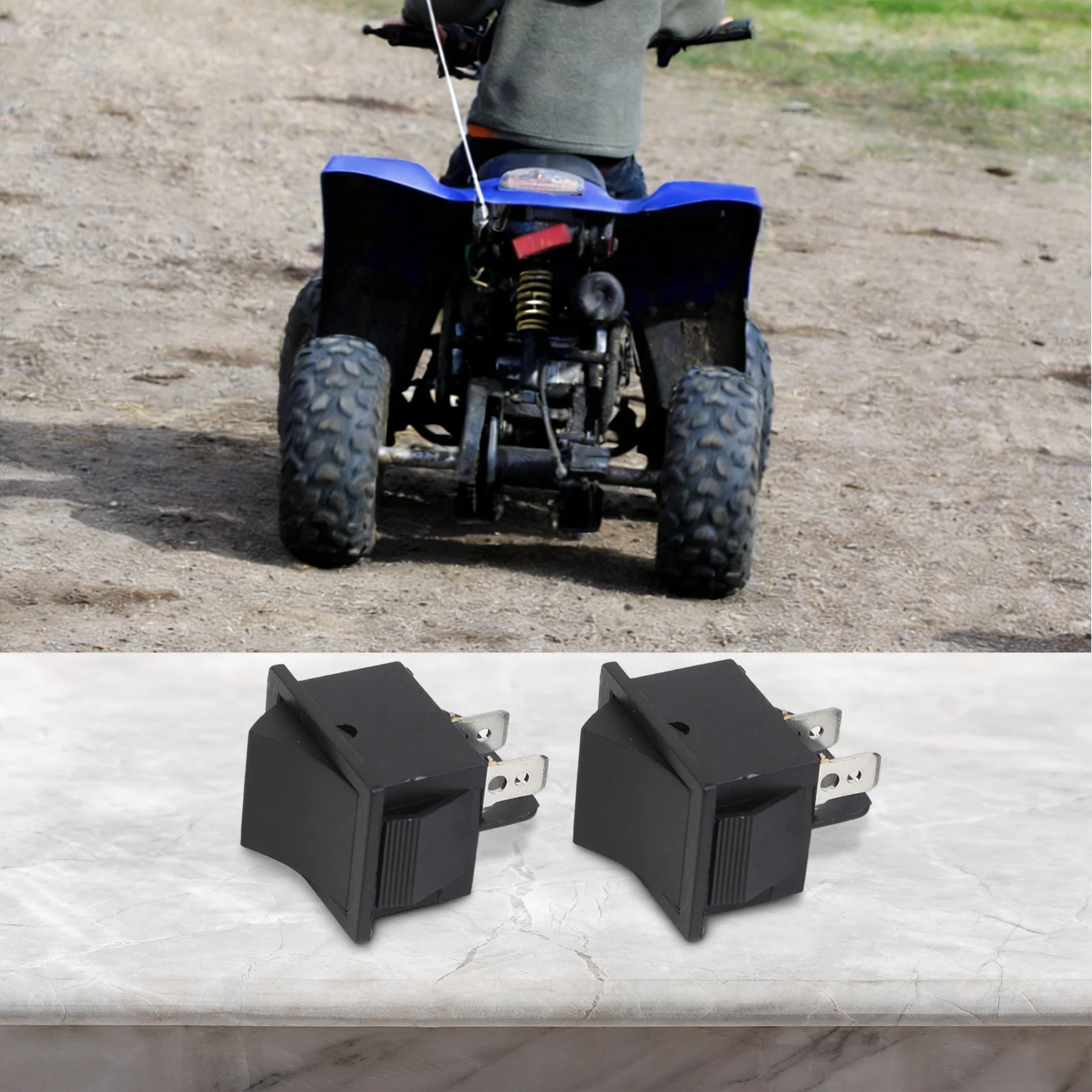 2pcs 2/3/6pin Self-reset Switches 10A 12V Normally Open For 6-24V Children's Electric Vehicles Automatic Reset Throttle Switch