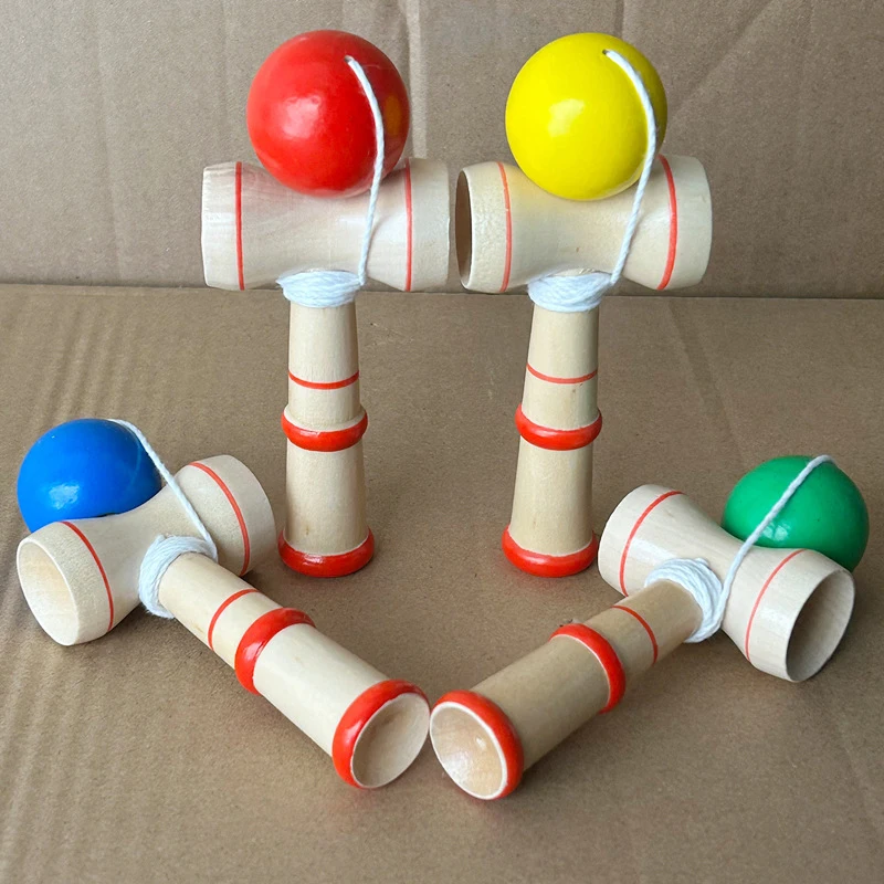 Wooden Toy Professional Skillful Juggling Ball Catch Ball In Cup Traditional Game Hand Eye Coordination Education For Children