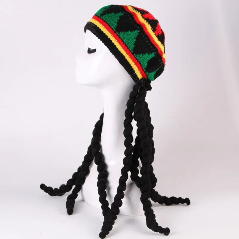 Perruque Tressée Béret Cornrow pour Femme, Chapeau, Garde au Chaud, Tresses Torsadées à la Mode, Tenue Cosplay d'Halloween, Cheveux Torsadés au Crochet