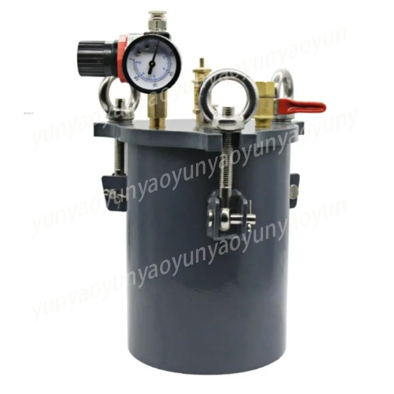 1L Carbon Steel Pressure Tank for Dispenser, Pneumatic Glue Reservoir for Adhesive Filling Machine
