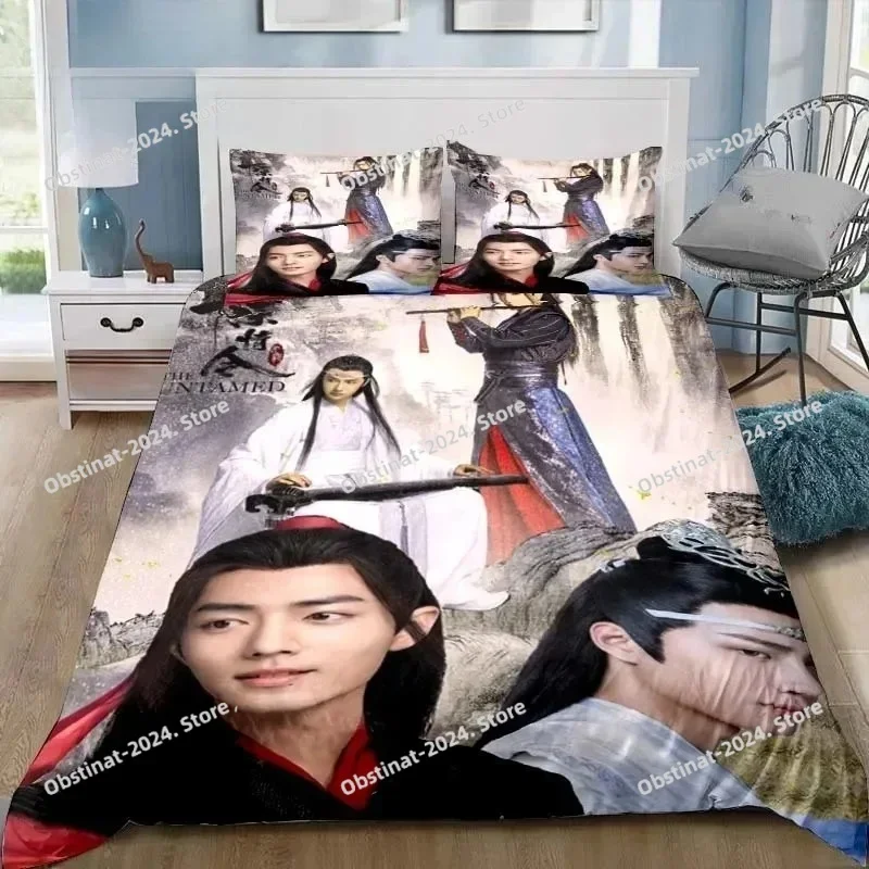 Drama The Untamed Xiao Zhan Wang Yi Bo Bedding Set Single Twin Full Queen King Size Bed Set Adult Kid Bedroom Bedding Gift 011