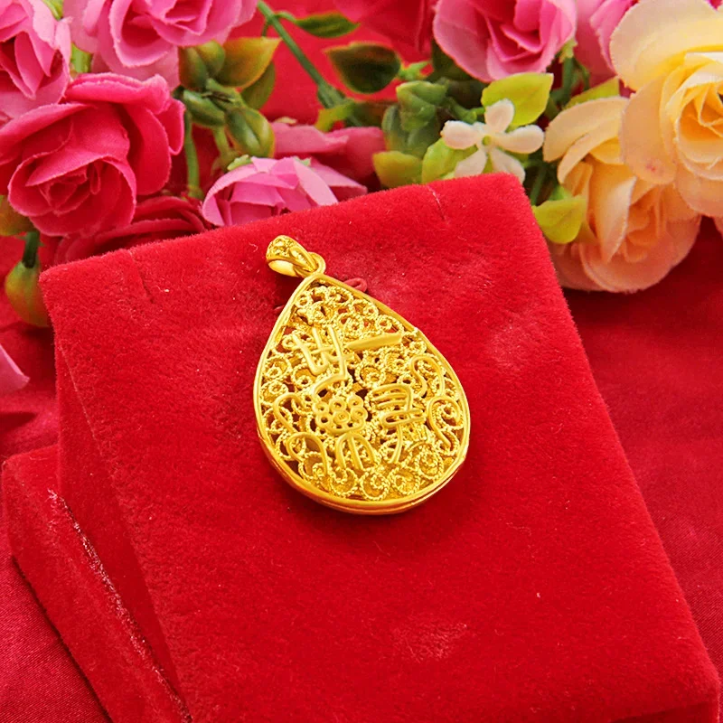 Vietnam Goldschmuck Messing vergoldet Schmuck Lotus Karpfen Anhänger Damenmode Imitation Gold Anhänger Accessoires