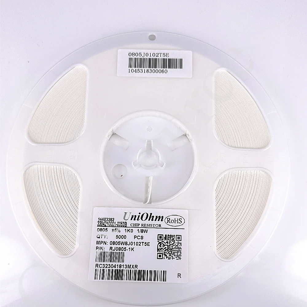 (100pcs) 0805W8J0102T5E [Patch resistance 1KΩ ±5% 1/8W ±100ppm/℃ 0805]