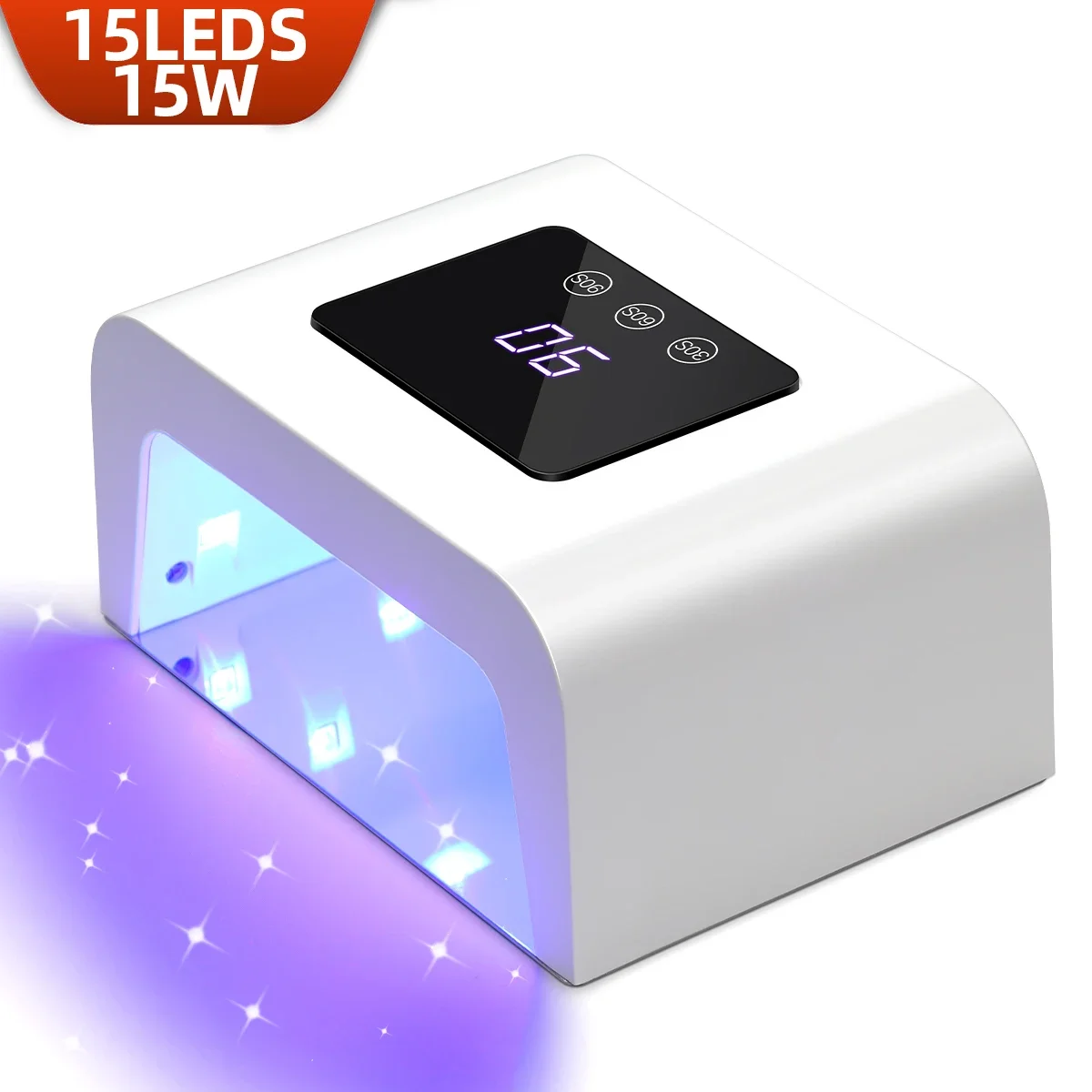 15W Professional UV LED Nail Lamp For Manicure Nail Dryer 15LEDS Gel Polish Drying Lights With Motion Sensing Manicure Lamp